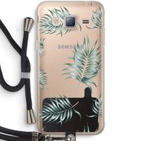 Simple leaves: Samsung Galaxy J3 (2016) Transparant Hoesje met koord