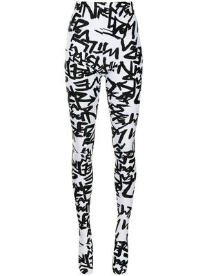 Comme Des Garçons collants à slogan imprimé - Blanc