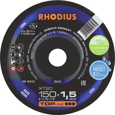 Rhodius 206264 Doorslijpschijf recht 150 mm 1 stuk(s) Staal