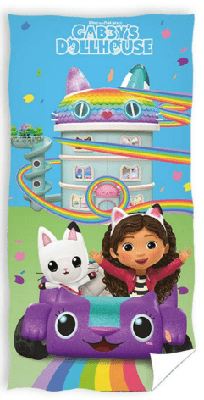 Gabby&apos;s dollhouse strandlaken meerkleurig 70x140cm
