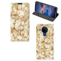Nokia 5.4 | Standcase | Marmer Goud