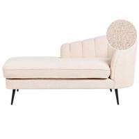 Beliani - ALLIER - Chaise longue - Beige - Rechterzijde - Bouclé