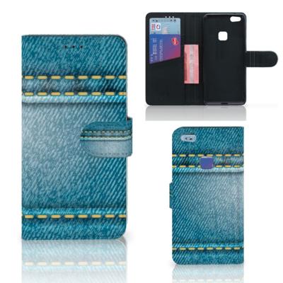 Huawei P10 Lite | Wallet Case | met Pasjes | Jeans
