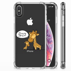 Apple iPhone Xs Max Stevig Bumper Hoesje Giraffe