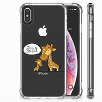 Apple iPhone Xs Max Stevig Bumper Hoesje Giraffe