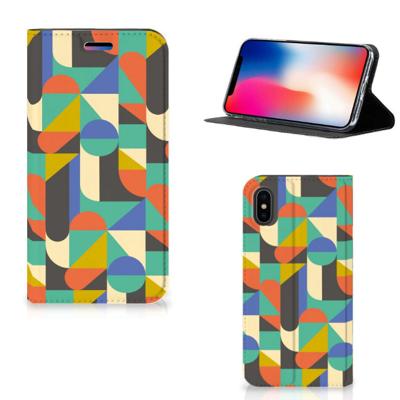 Apple iPhone X | Xs | Hoesje met Magneet | Funky Retro