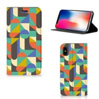 Apple iPhone X | Xs | Hoesje met Magneet | Funky Retro