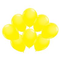 Feest Ballonen - neon geel - 8x stuks - 25 cm - versiering/feestartikelen