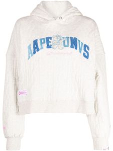 AAPE BY *A BATHING APE® hoodie en coton à logo appliqué - Gris