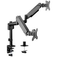VALUE Dual LCD Monitorarm, 4 draaipunten, tafel montage