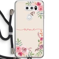 Rozen: LG V30 Transparant Hoesje met koord