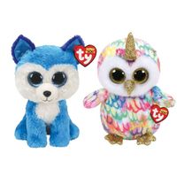 Ty - Knuffel - Beanie Buddy - Prince Husky & Enchanted Owl - thumbnail