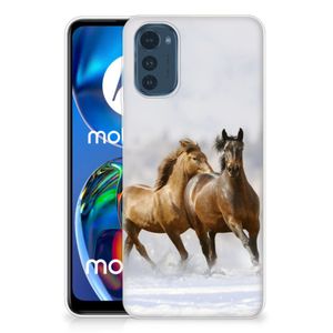 Motorola Moto E32/E32s TPU Hoesje Paarden