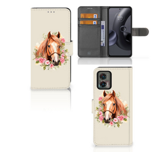 Telefoonhoesje met Pasjes voor Motorola Edge 30 Neo Paard