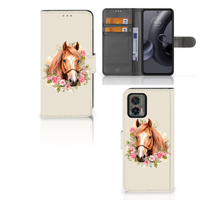 Telefoonhoesje met Pasjes voor Motorola Edge 30 Neo Paard - thumbnail