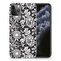 Apple iPhone 11 Pro TPU Case Black Flowers - thumbnail