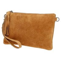 Charm Suède Clutch / Avondtasje Cognac