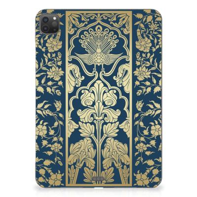 iPad Pro 11 (2024) Siliconen Hoesje Beige Flowers