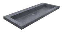 Mueller Single flat hardstenen meubelwasbak 100x46cm zonder kraangat