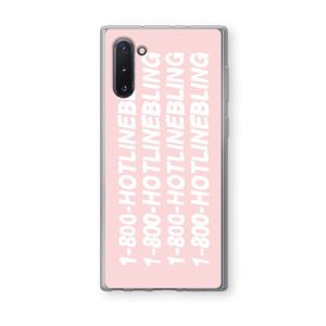 Hotline bling pink: Samsung Galaxy Note 10 Transparant Hoesje
