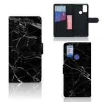Alcatel 1S (2021) | Bookcase | Marmer Zwart - Origineel Cadeau Vader