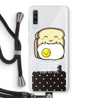 Sleep All Day: Samsung Galaxy A70 Transparant Hoesje met koord