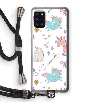 Fantasiewereld: Samsung Galaxy A31 Transparant Hoesje met koord