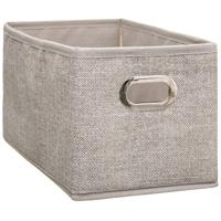 Opbergmand/kastmand - beige - linnen - 7 liter - 31 x 15 x 15 cm - Opbergbox - Vakkenkast