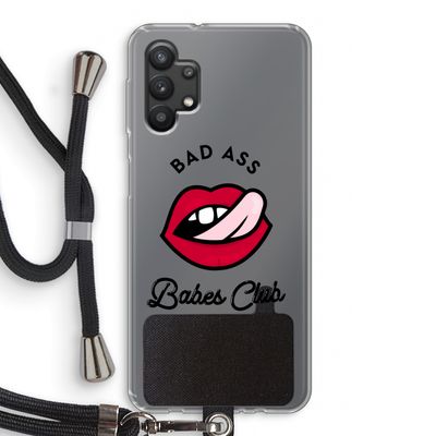 Badass Babes Club: Samsung Galaxy A32 5G Transparant Hoesje met koord