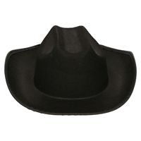 Guirca Carnaval verkleed Cowboy hoed El Paso - zwart - kinderen - Western thema   -