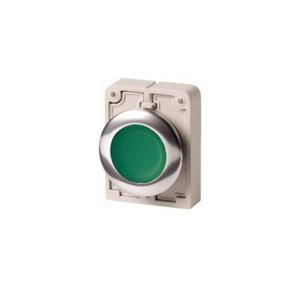 Eaton 182927 M30C-FDL-G Druktoets Plat, Rond, Verchroomd Groen 1 stuk(s)