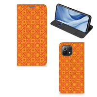 Xiaomi 11 Lite NE 5G | Mi 11 Lite Hoesje met Magneet Batik Oranje - thumbnail