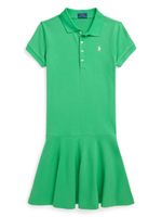 POLO RALPH LAUREN KIDS robe-polo à logo brodé - Vert - thumbnail