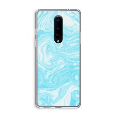 Waterverf blauw: OnePlus 8 Transparant Hoesje