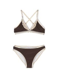 Michael Kors Kids Bikini met monogramprint - Bruin