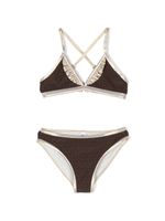 Michael Kors Kids bikini à motif monogrammé - Marron