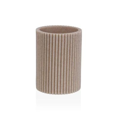Tandenborstelhouder Versa Beige Hars 6,9 x 10,2 x 6,9 cm