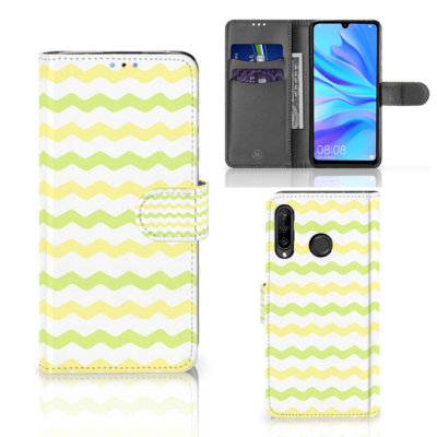 Huawei P30 Lite (2020) | Telefoon Hoesje | Waves Yellow