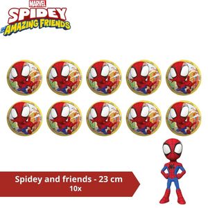 Bal - Voordeelverpakking - Spiderman en Friends - 23 cm - 10 stuks