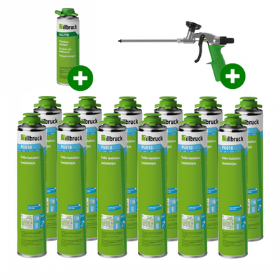Illbruck PU010 Isolatielijm - 750ml met doseerpistool en reiniger (Set van 12 bussen)