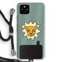 Kleine leeuw: Pixel 5a 5G Transparant Hoesje met koord