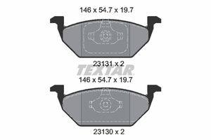 Remblokkenset, schijfrem TEXTAR, u.a. fÃ¼r Seat, VW, Audi, Skoda, Streetscooter