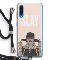 Slay All Day: Samsung Galaxy A50 Transparant Hoesje met koord