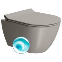 Wand Toilet Swirlflush Sapho Pura 36x50 cm Mat Grijs