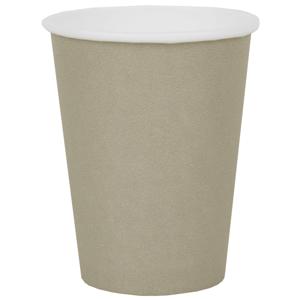 Santex feest/verjaardag bekertjes - 10x stuks - karton - taupe - 270 ml