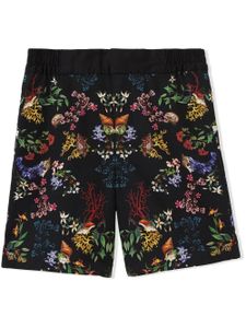 Burberry Kids floral-print cotton shorts - Noir