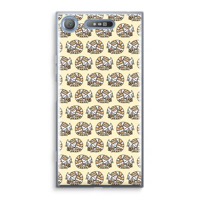 Slapende poes: Sony Xperia XZ1 Transparant Hoesje