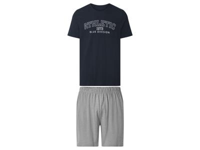 esmara Men Korte heren pyjama (Donkerblauw/grijs, S)