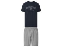 esmara Men Korte heren pyjama (Donkerblauw/grijs, XL)
