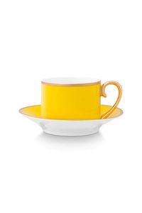 Pip Studio Pip Chique Espresso Kop & Schotel Geel